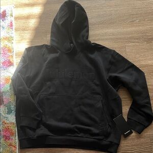 lululemon athletica steady state pullover Hoodie wordmark - black